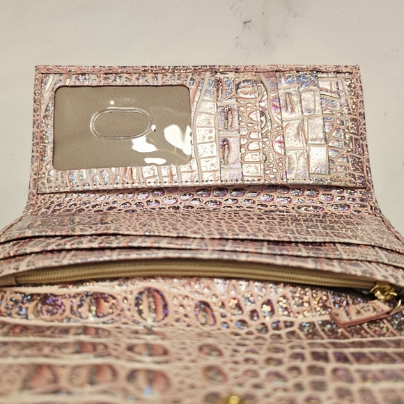 Brahmin Veronica Wallet in Pixie Dust Iridescent Pink Leather Limited Edition - Picture 8 of 10